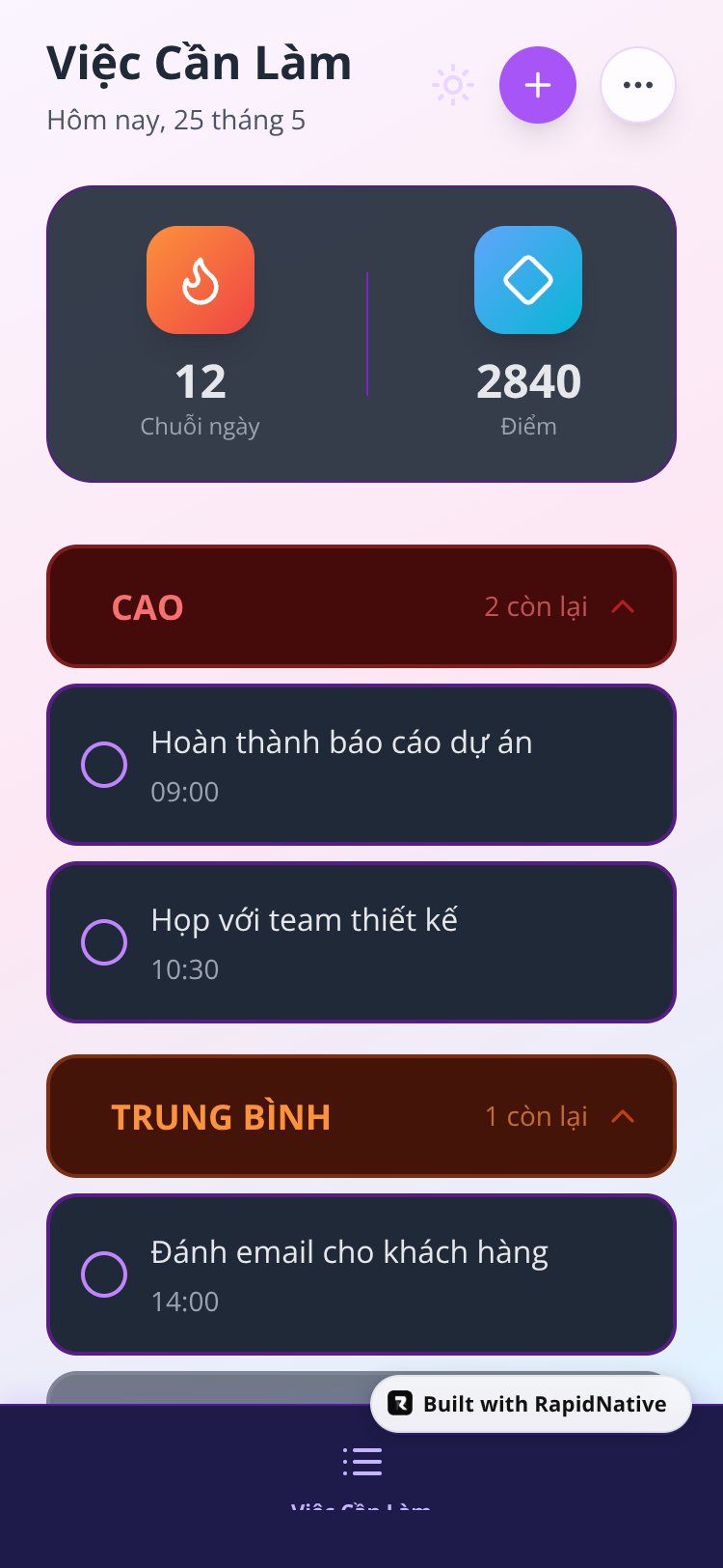 Daily Planner and Focus screen 1