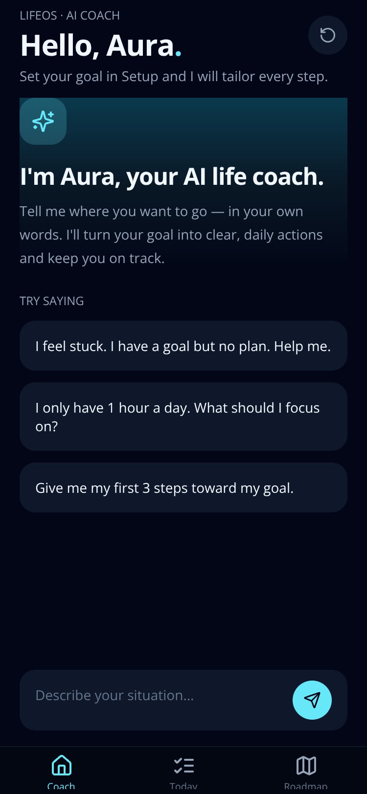 LifeOS screen 3