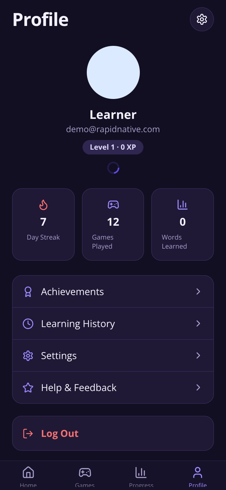 LinguaPlay screen 5