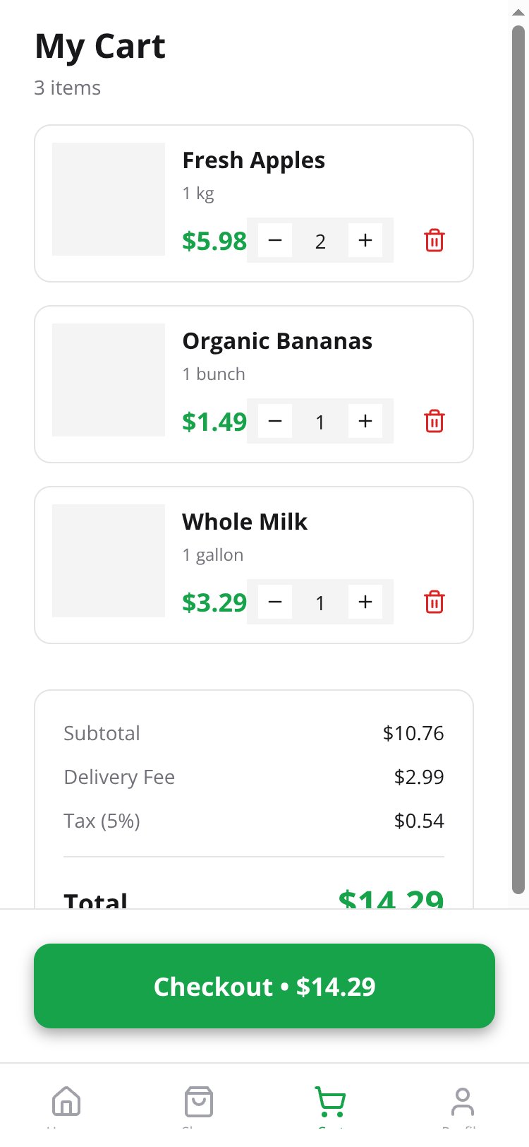 FreshMarket screen 2