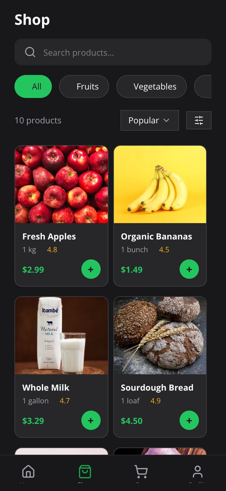 FreshMarket screen 3