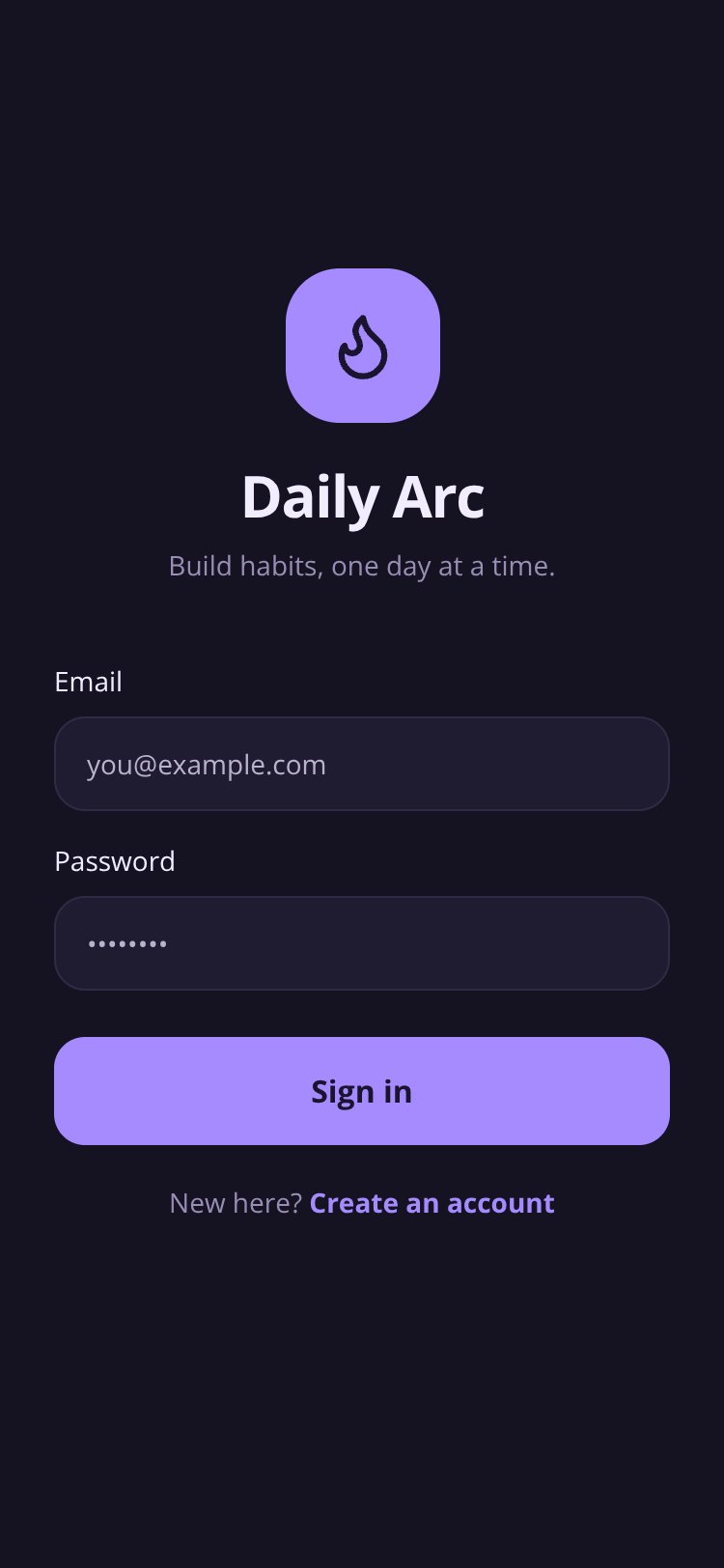 Daily Arc screen 1