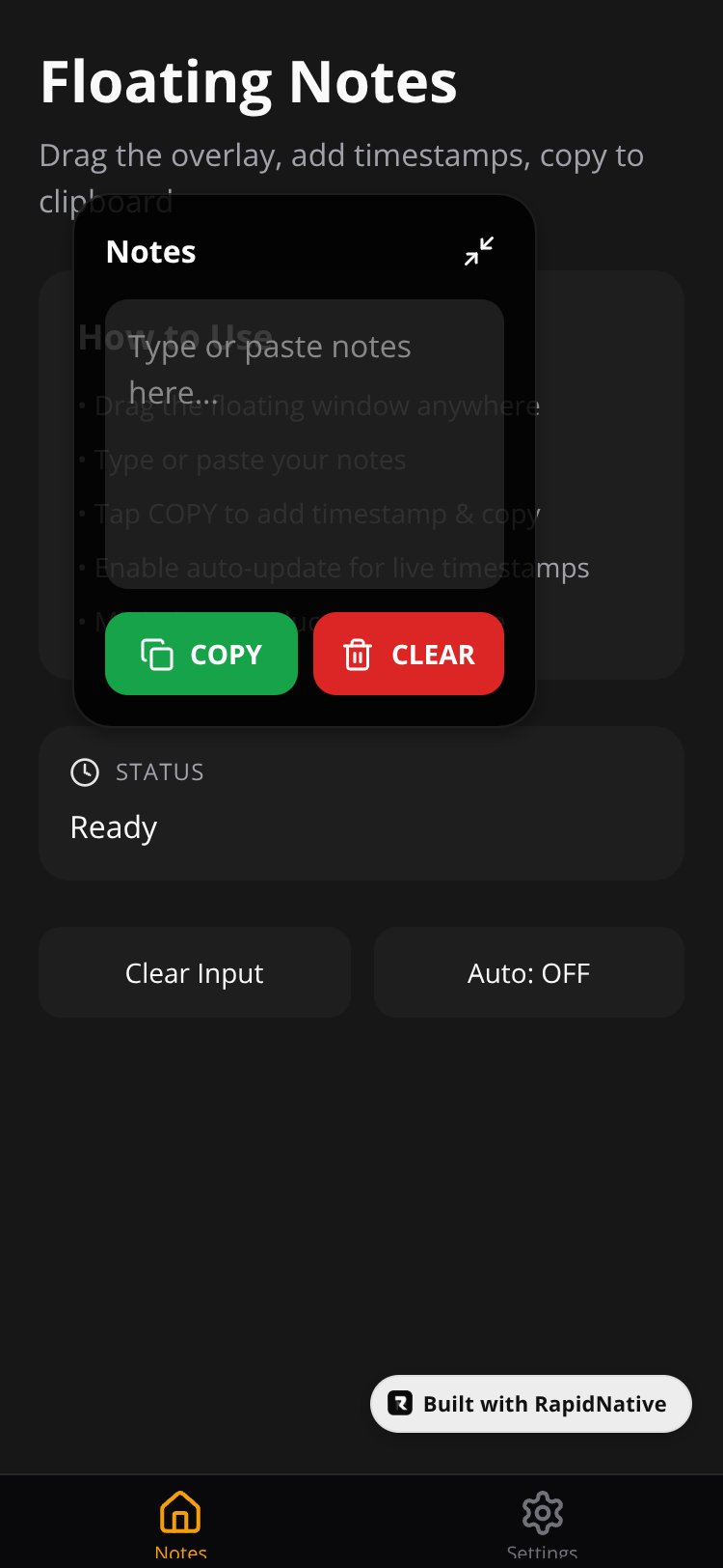Floating Notes Clipboard screen 1