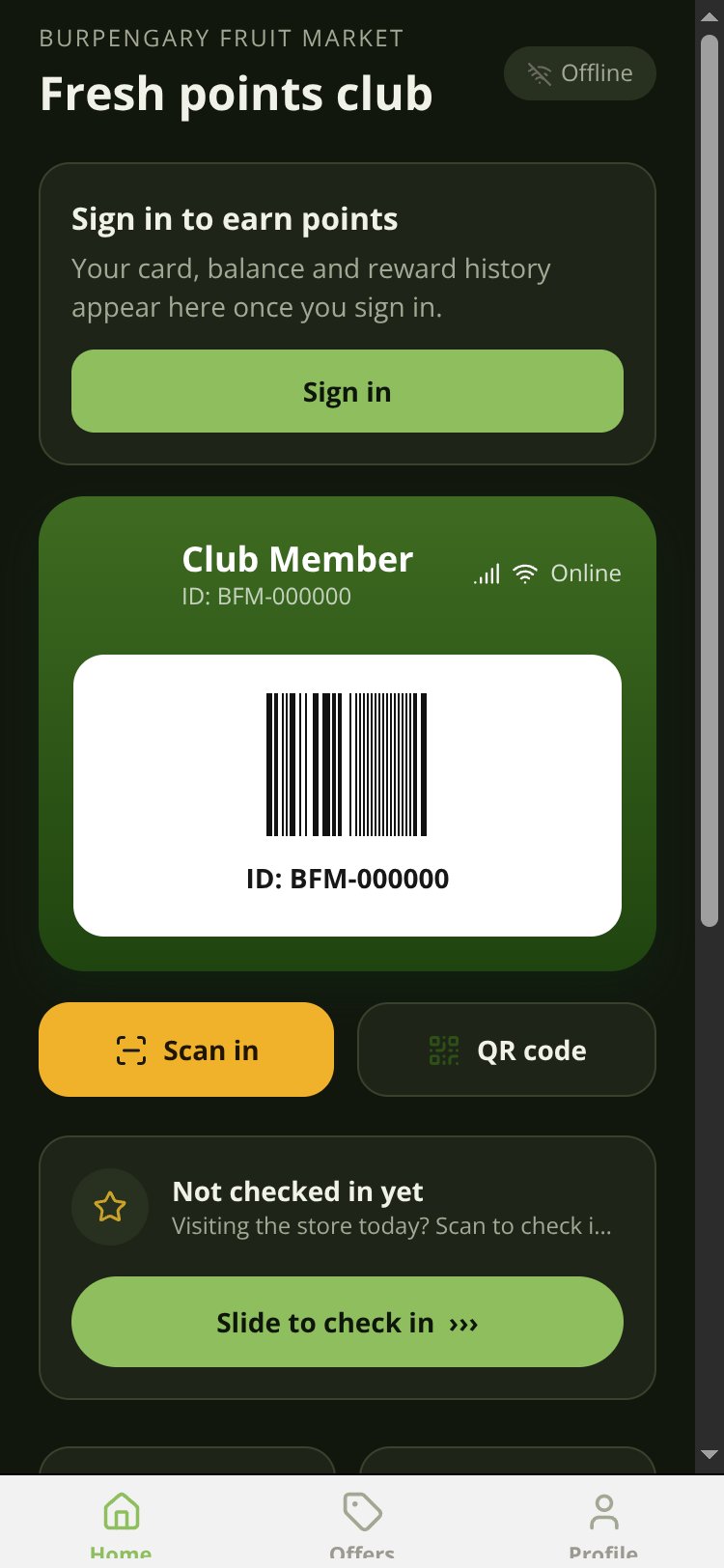 Burpengary Market Loyalty screen 2