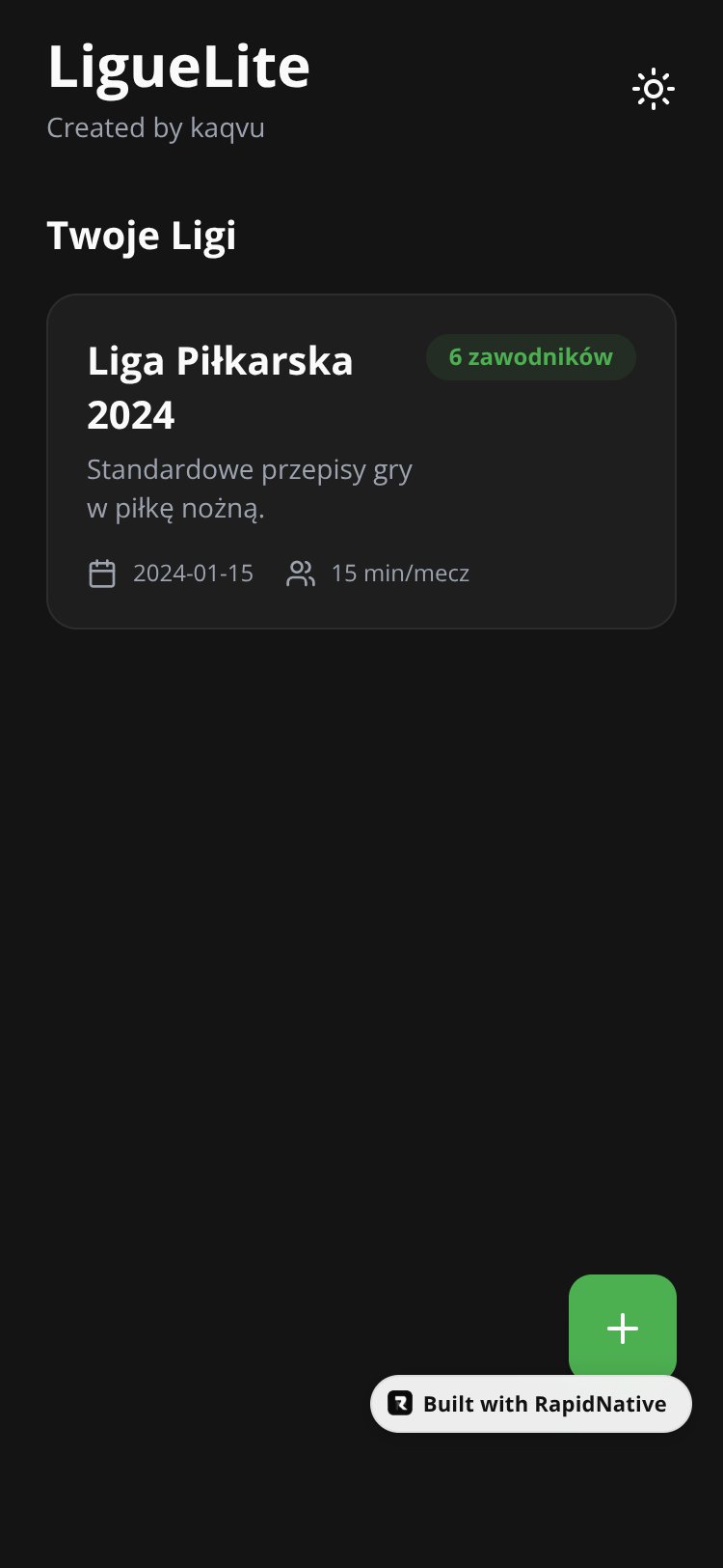LigueLite screen 1