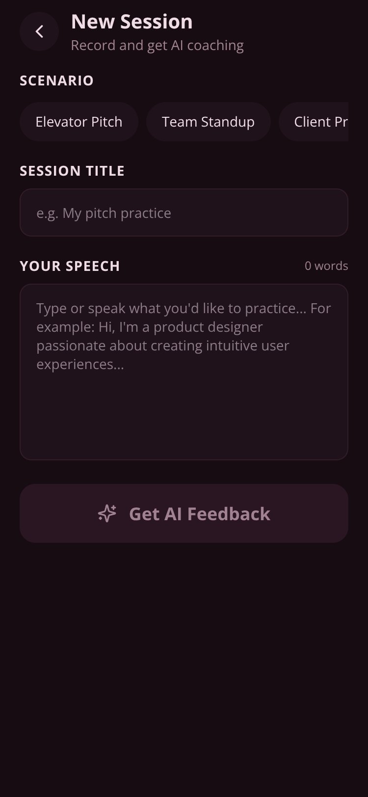 Voice Coach screen 2