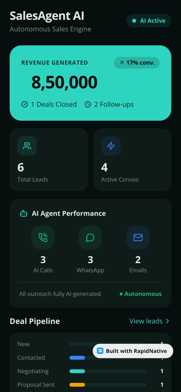 SalesAgent AI screen 2