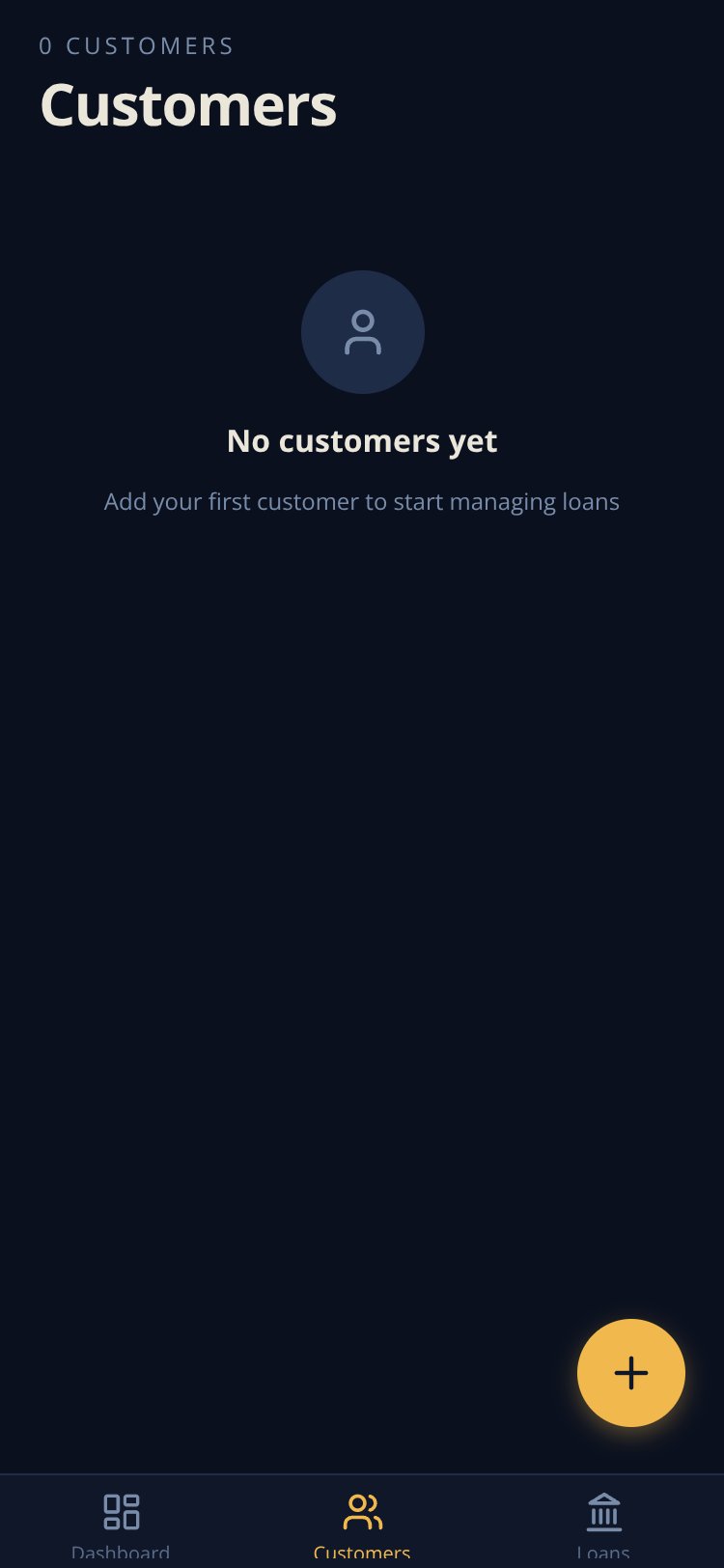 LoanManager screen 1