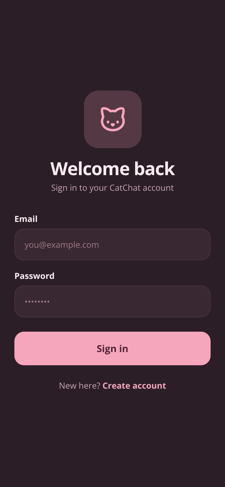 CatChat screen 1