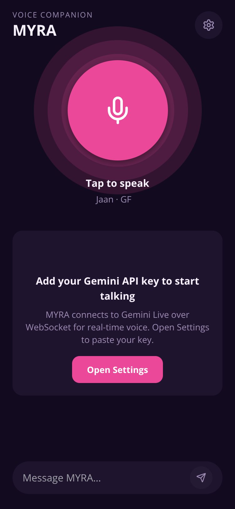 MYRA screen 3