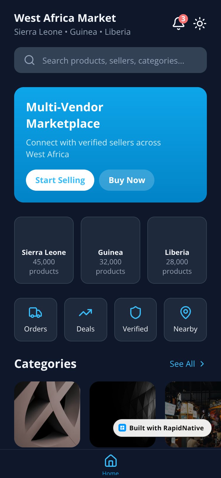 Sierra Marketplace screen 1