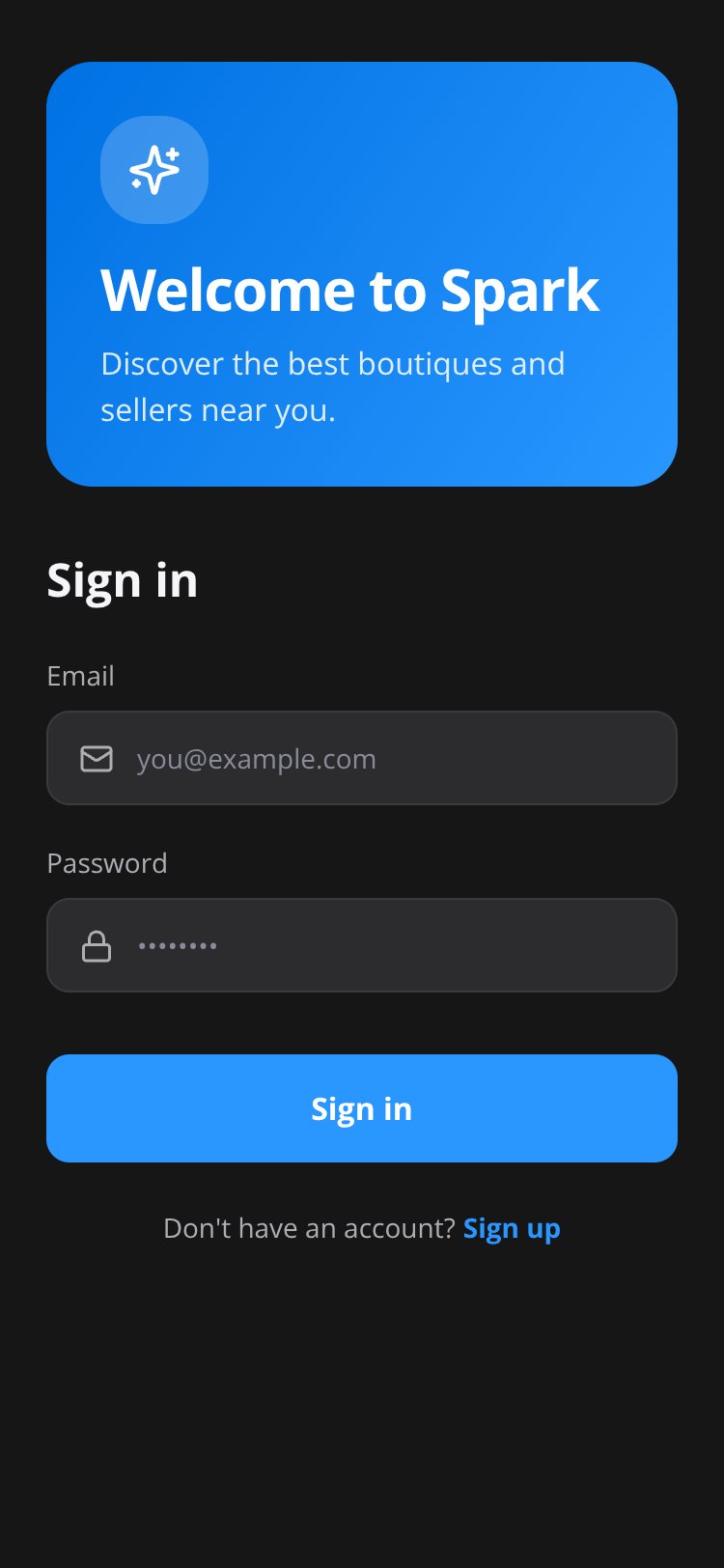Spark screen 1