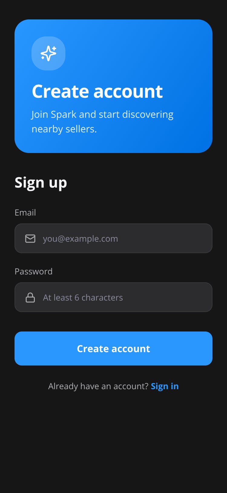 Spark screen 2