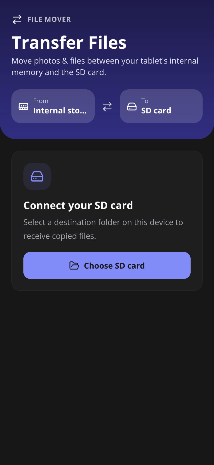 File Mover screen 1