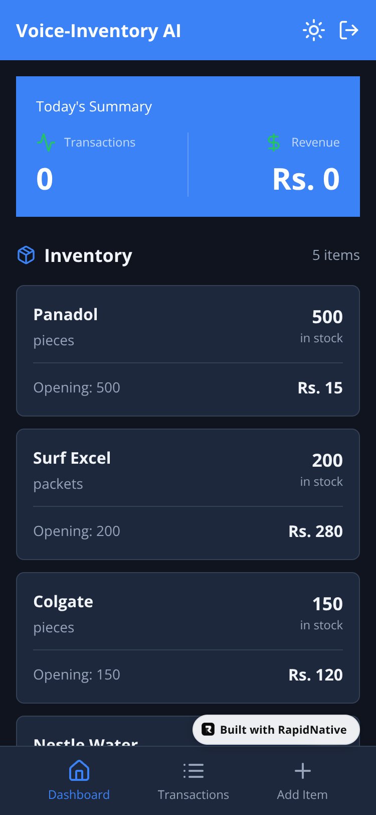 Voice-Inventory AI screen 1