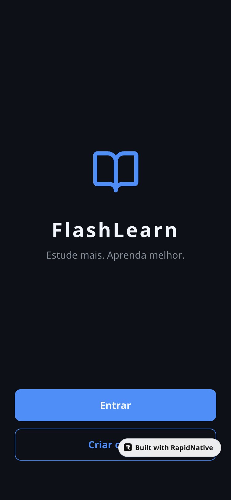 FlashLearn screen 1