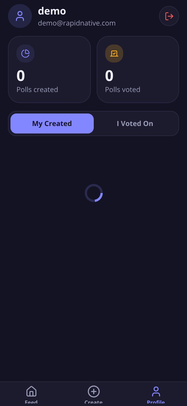 RapidNative App screen 4