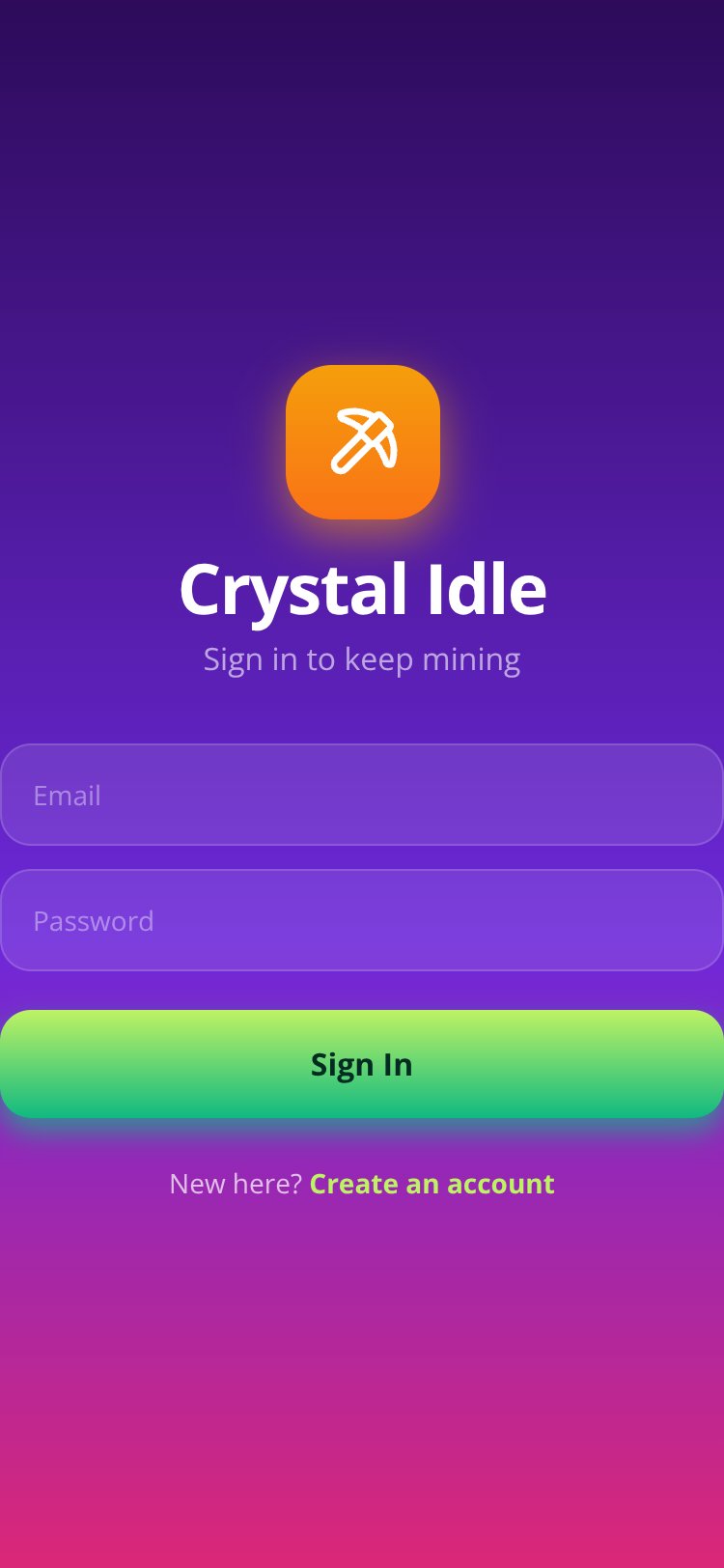 Crystal Idle screen 1