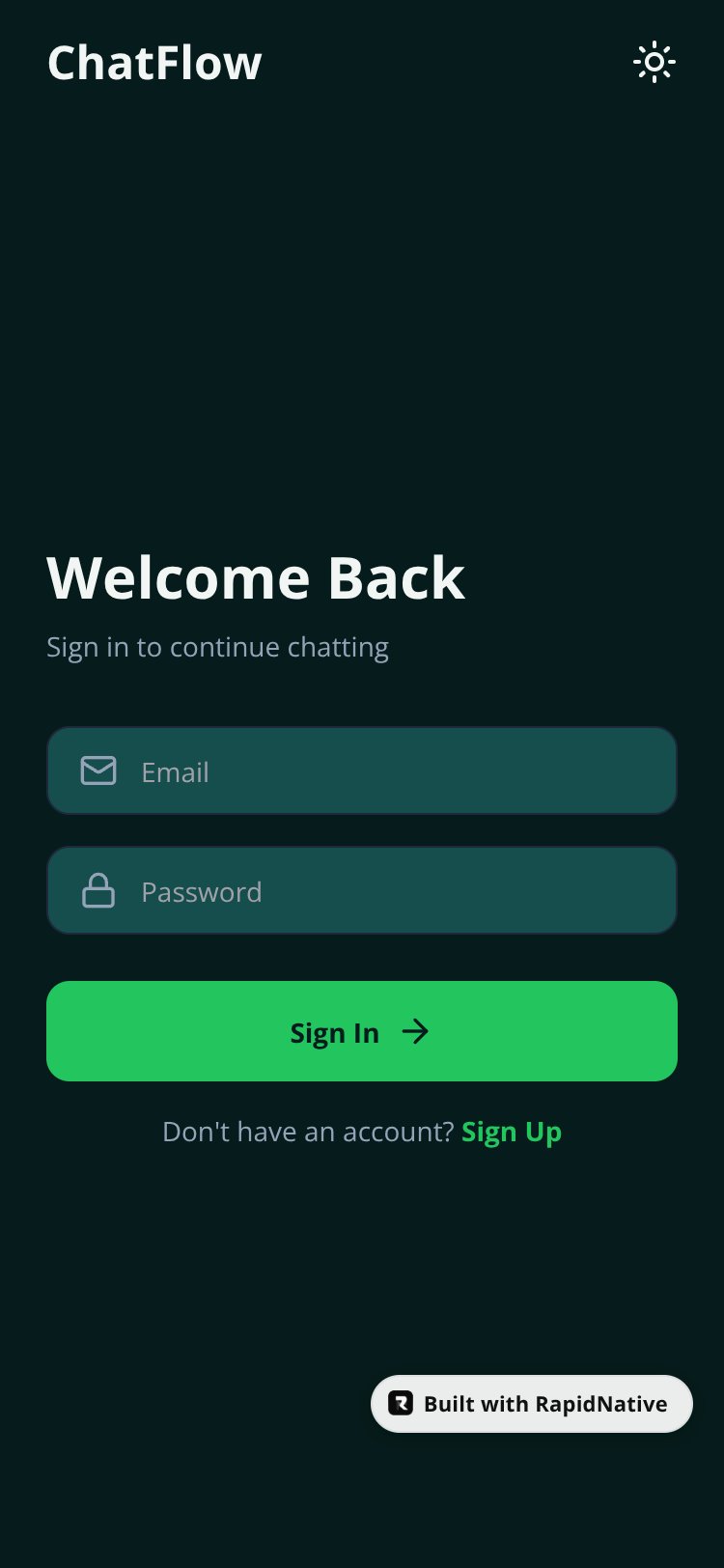 ChatFlow screen 1