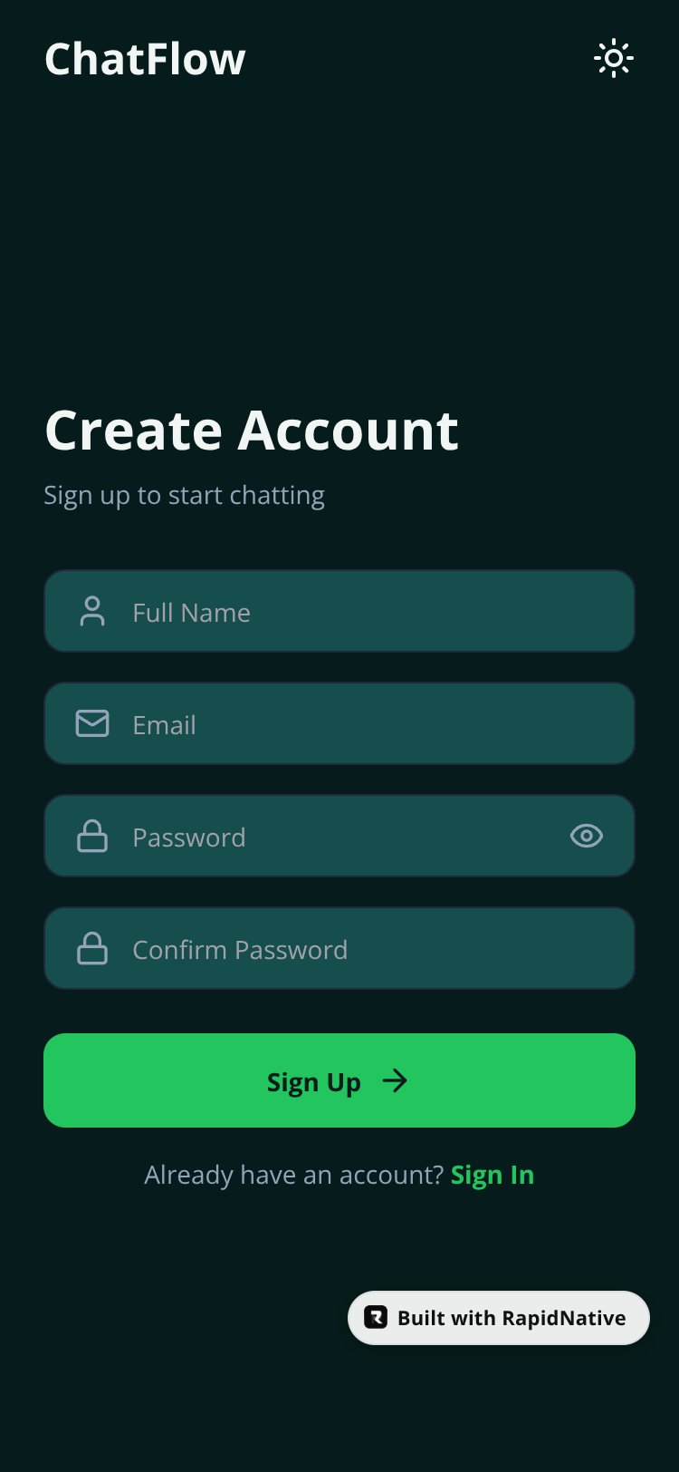 ChatFlow screen 2