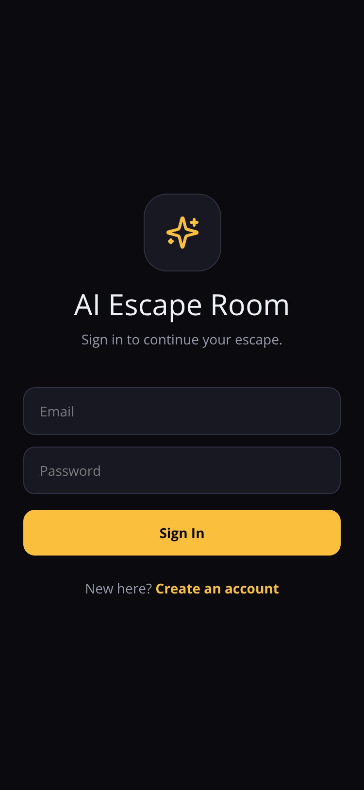 AI Escape Room screen 1
