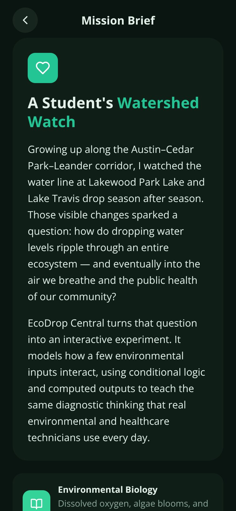 EcoDrop Central screen 3