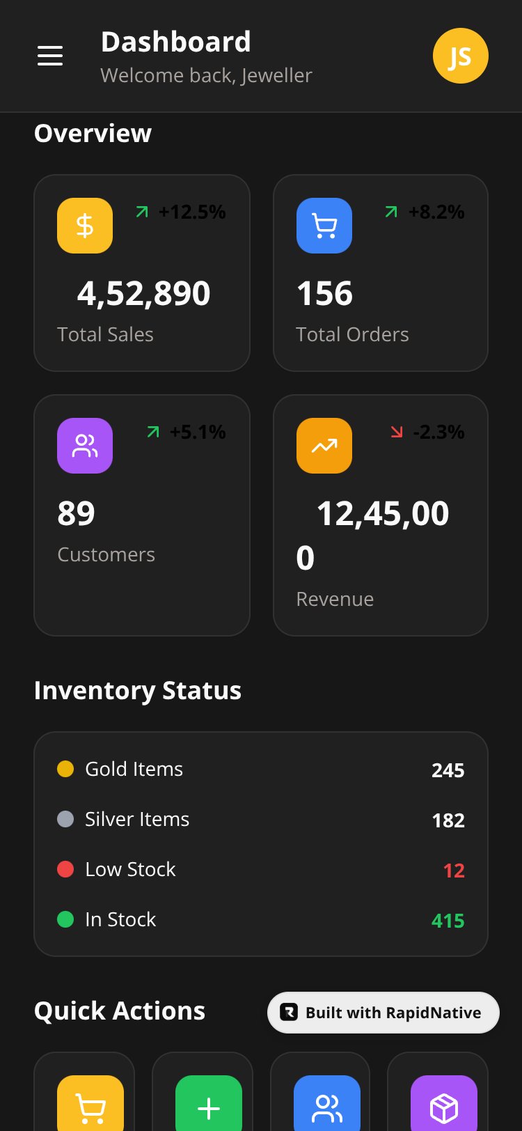 Jewellery Management Suite screen 1