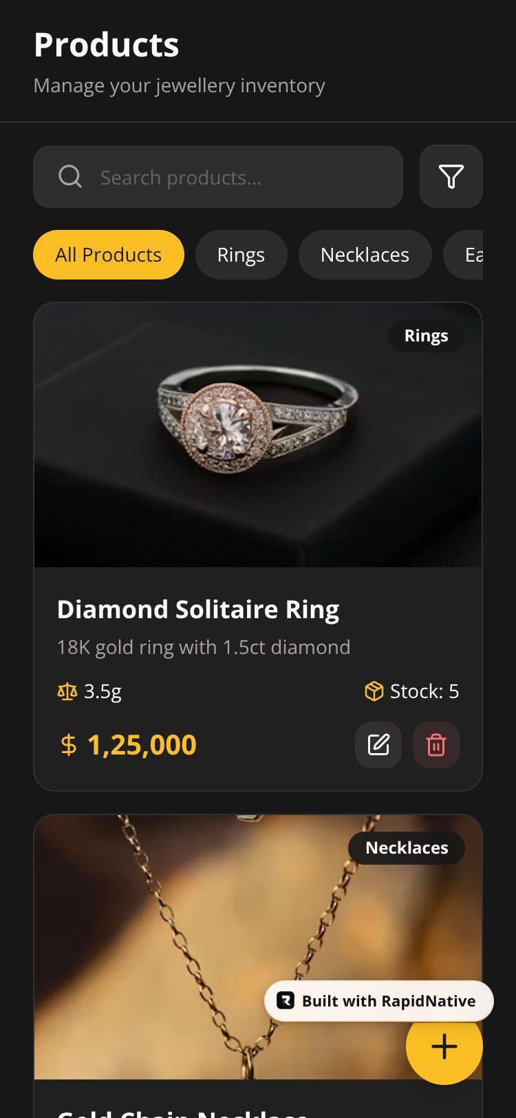 Jewellery Management Suite screen 2