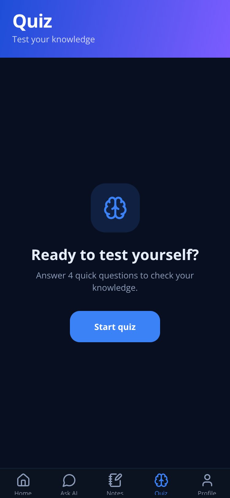 Smart Learn AI screen 4
