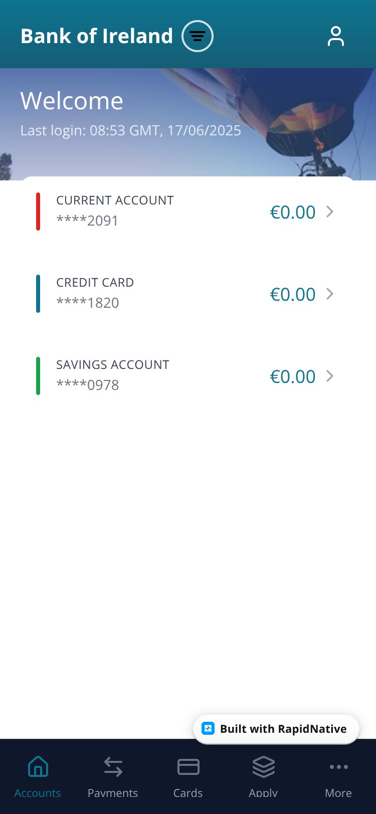 Bank of Ireland screen 1