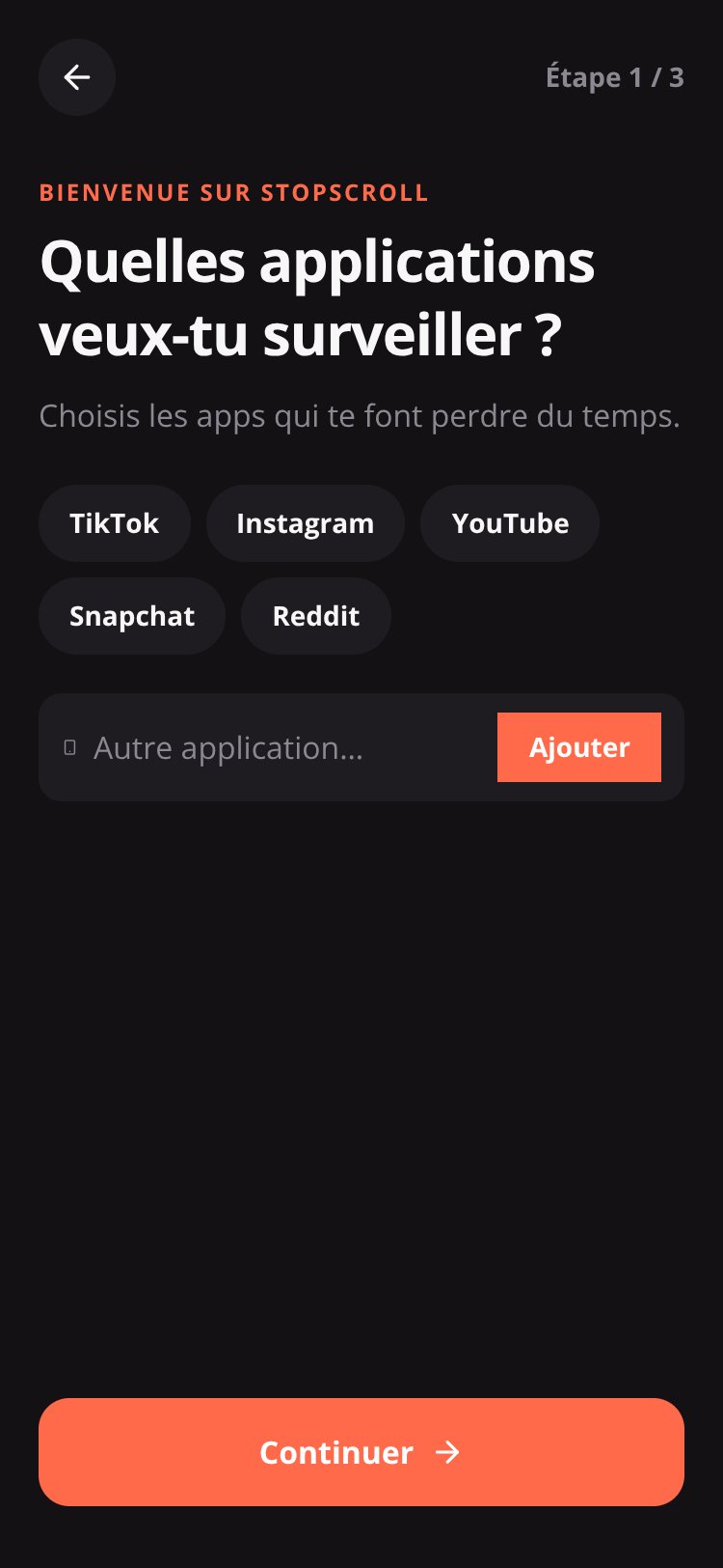 StopScroll screen 3