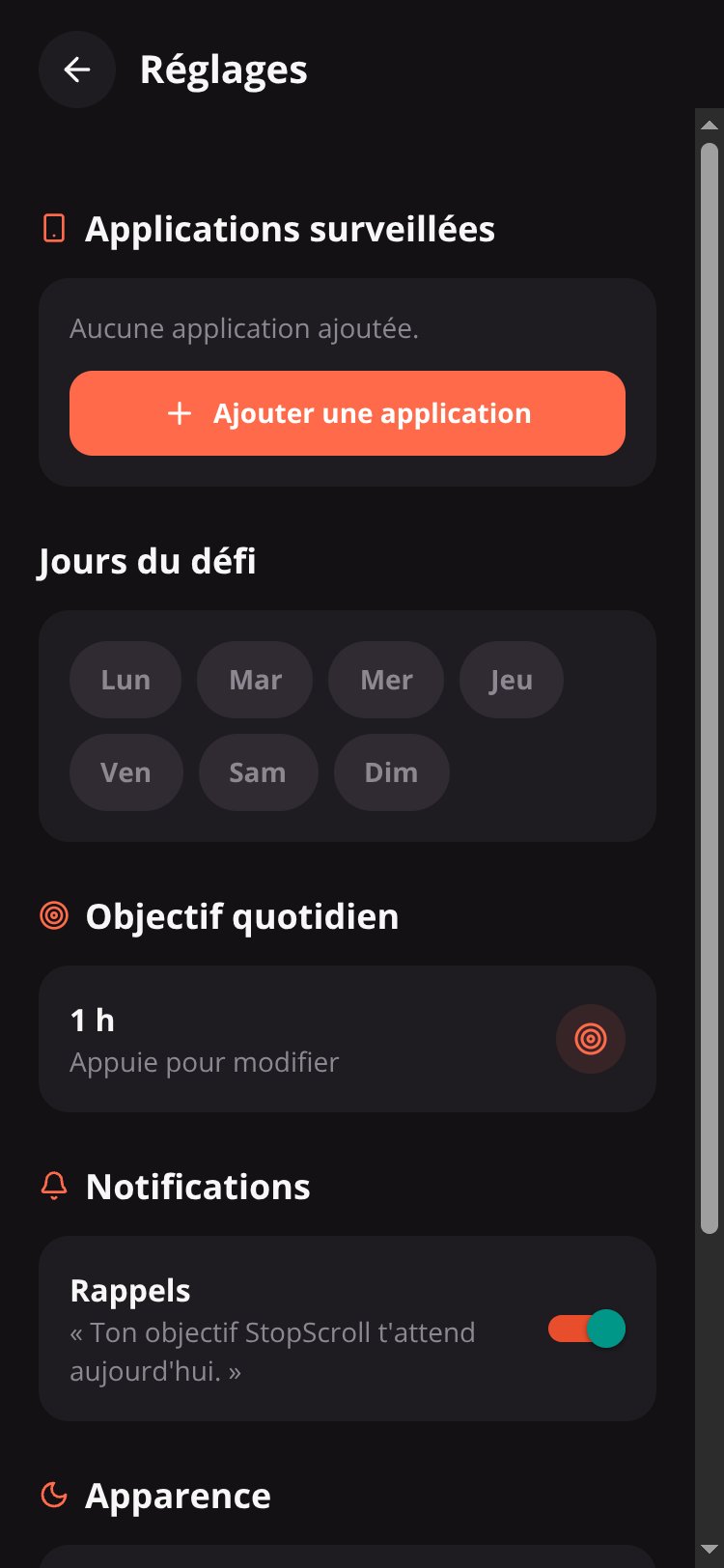 StopScroll screen 4