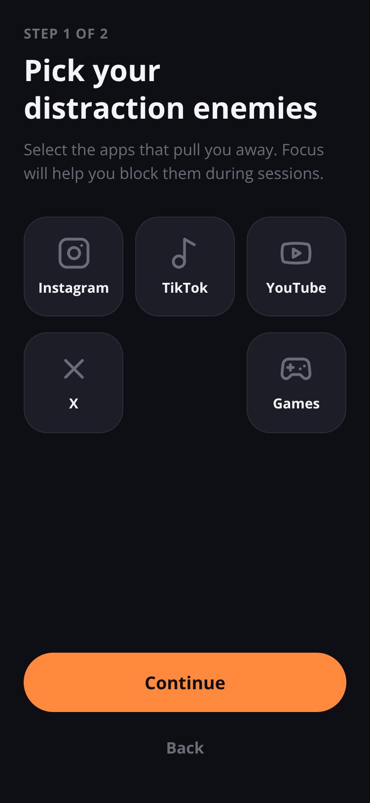 Focus screen 5