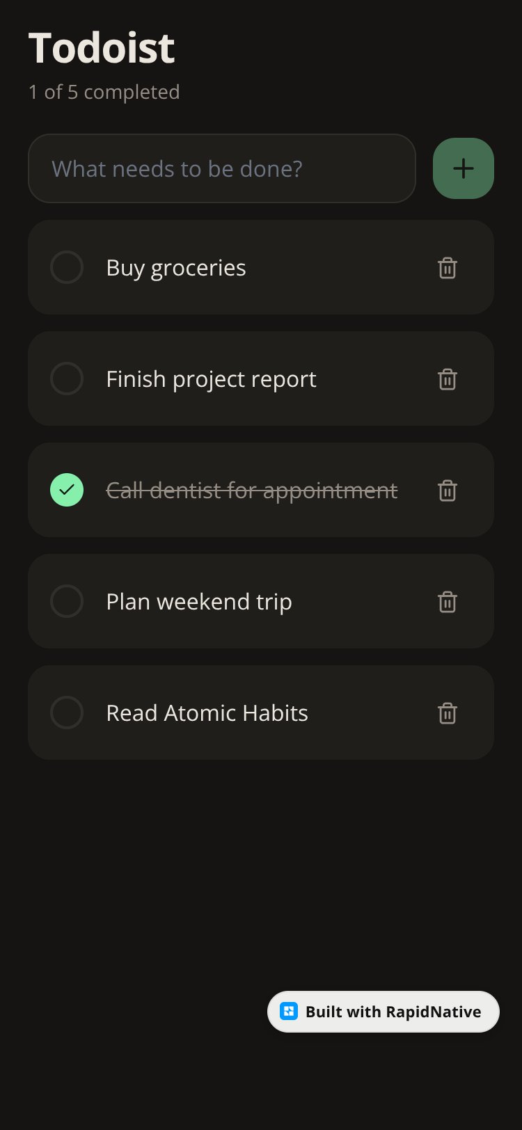 Todoist screen 1