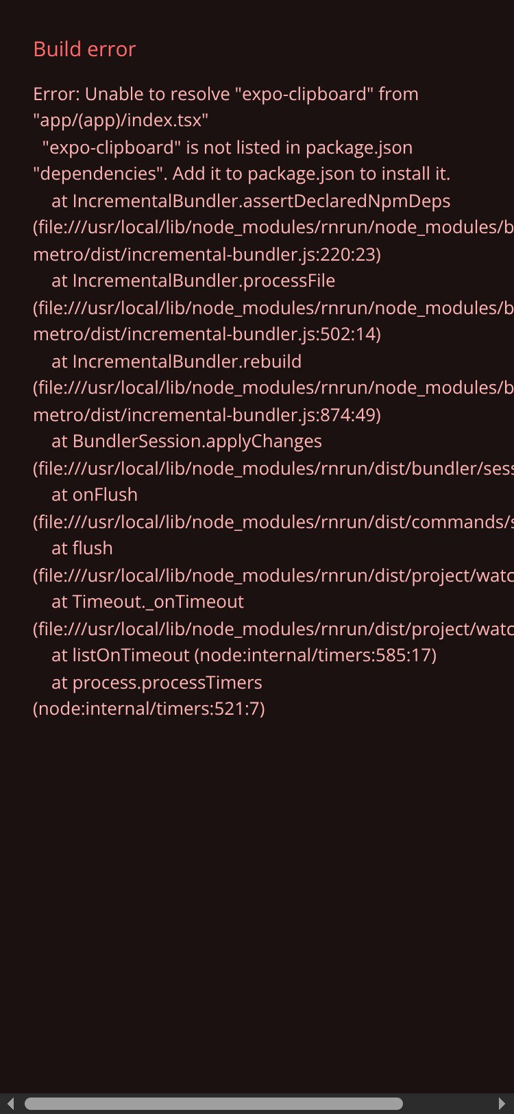 RapidNative App screen 1