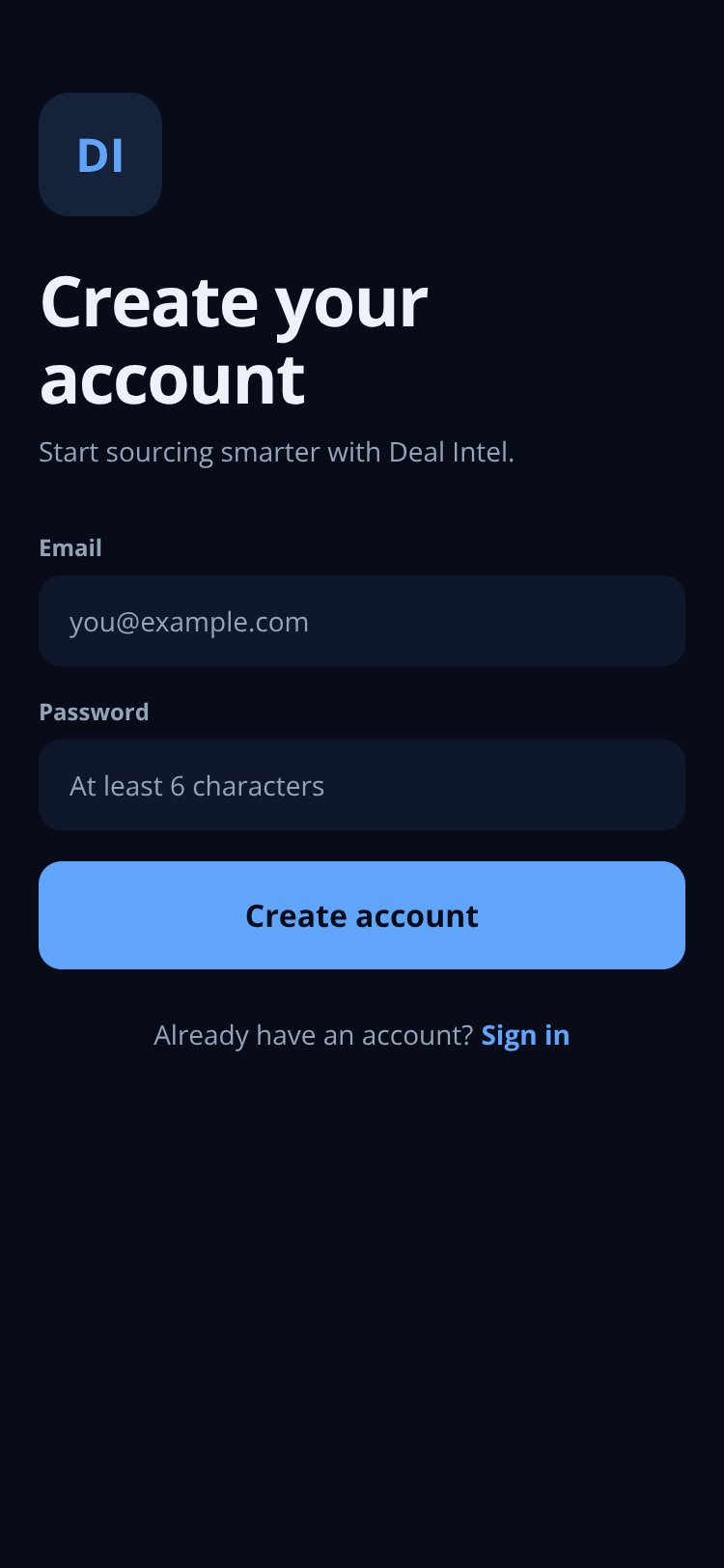 Deal Intel screen 2