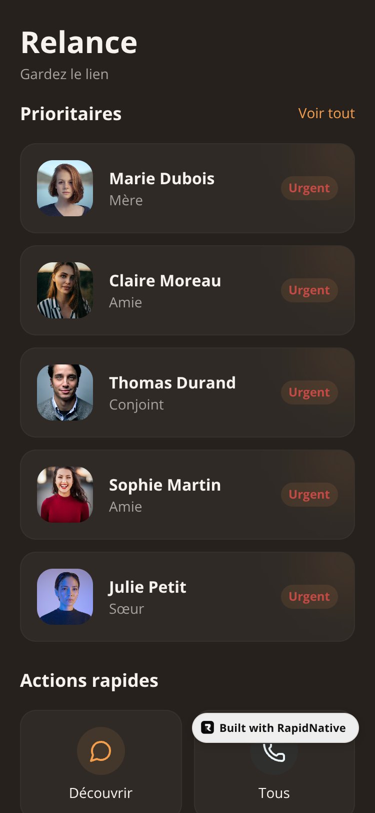 Relance screen 2