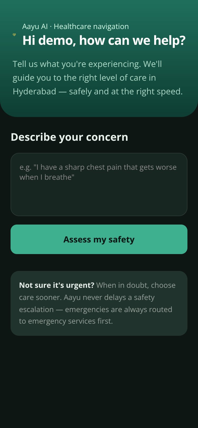 Aayu AI screen 3