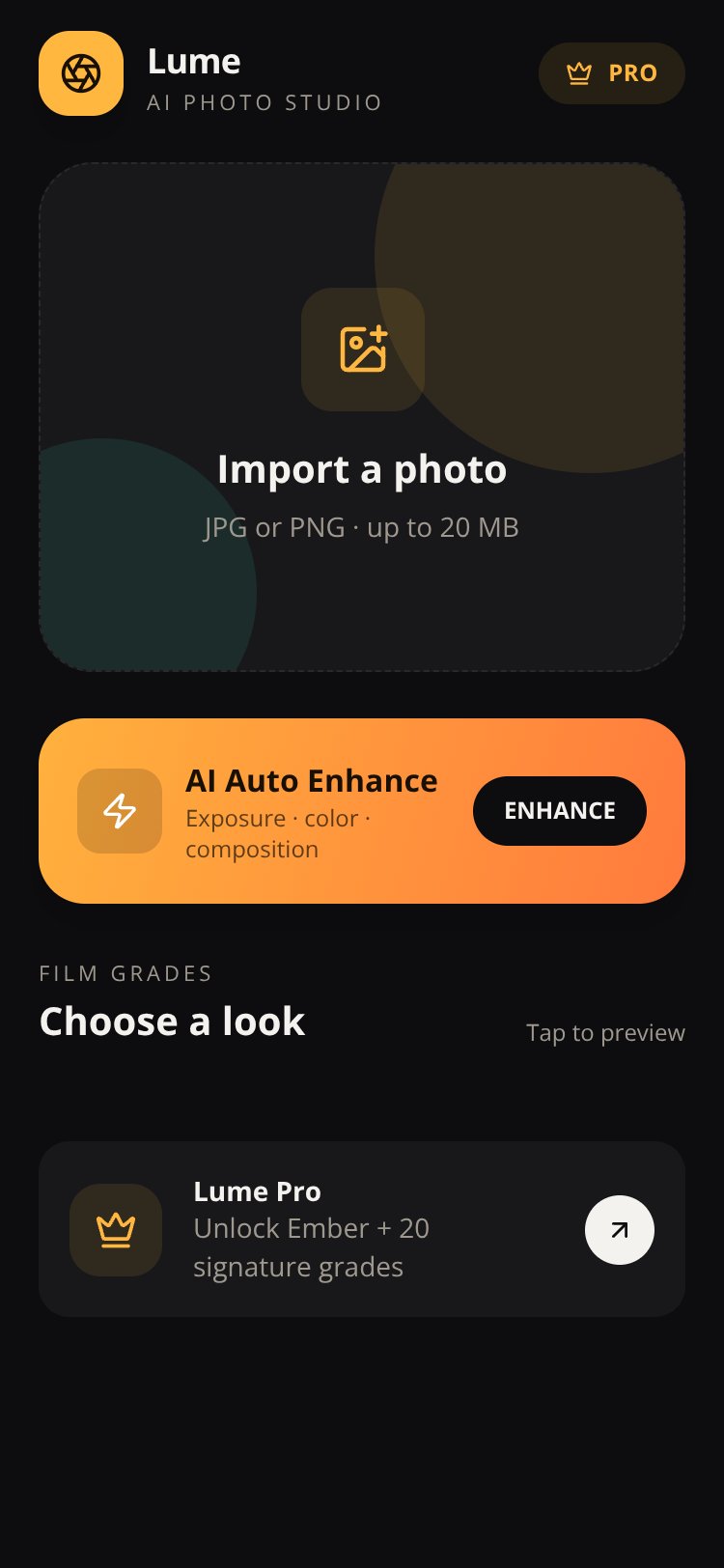 Lume AI screen 1