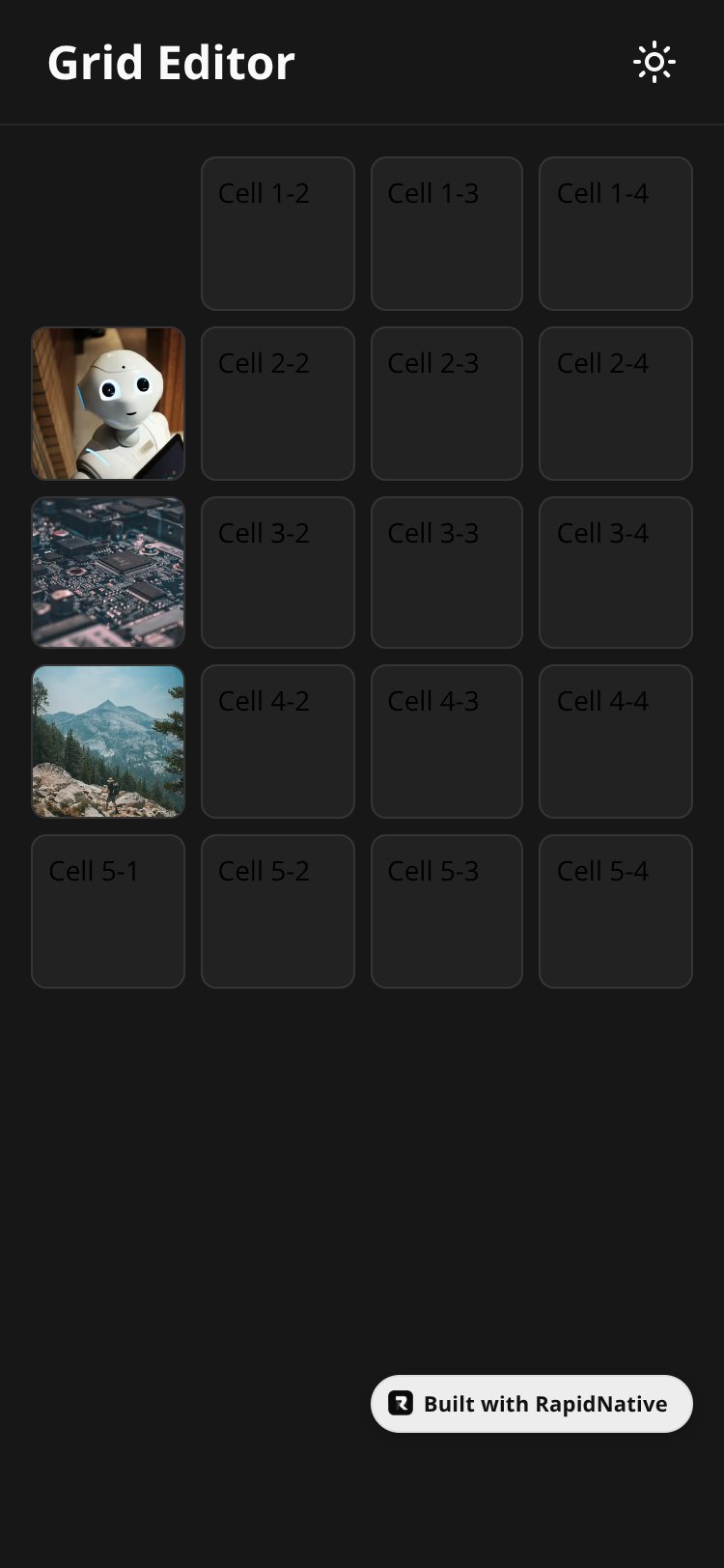 GridEditor screen 1