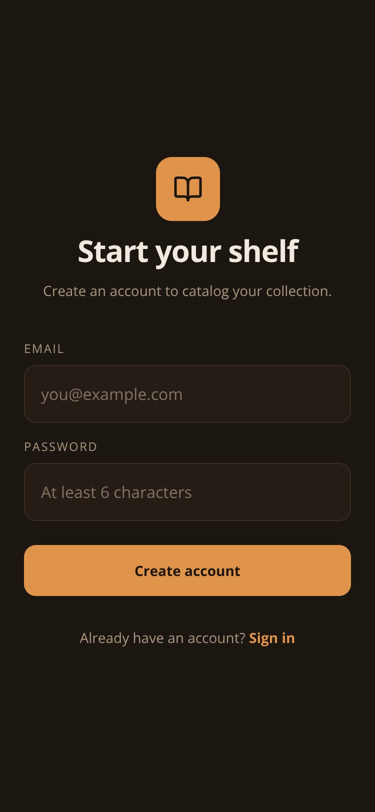 Book Catalogue screen 2
