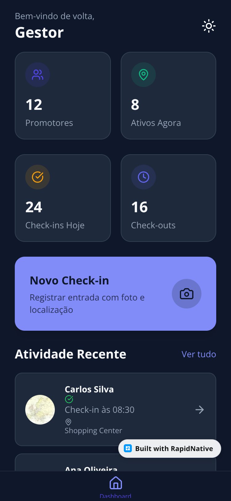 Promoter Tracker screen 1