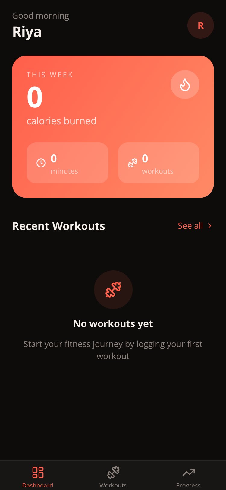 FitFuel screen 1