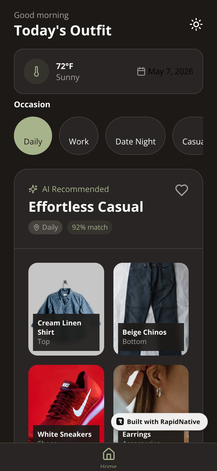 Wardrobe AI screen 1