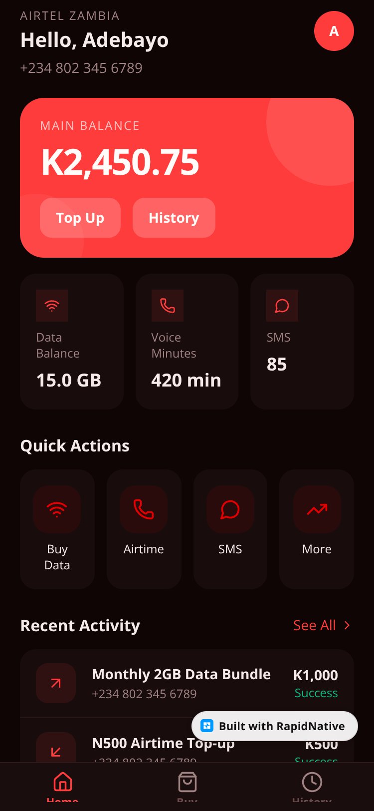 Airtel Africa screen 2