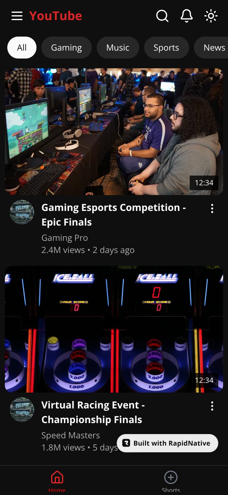 YouTube screen 2