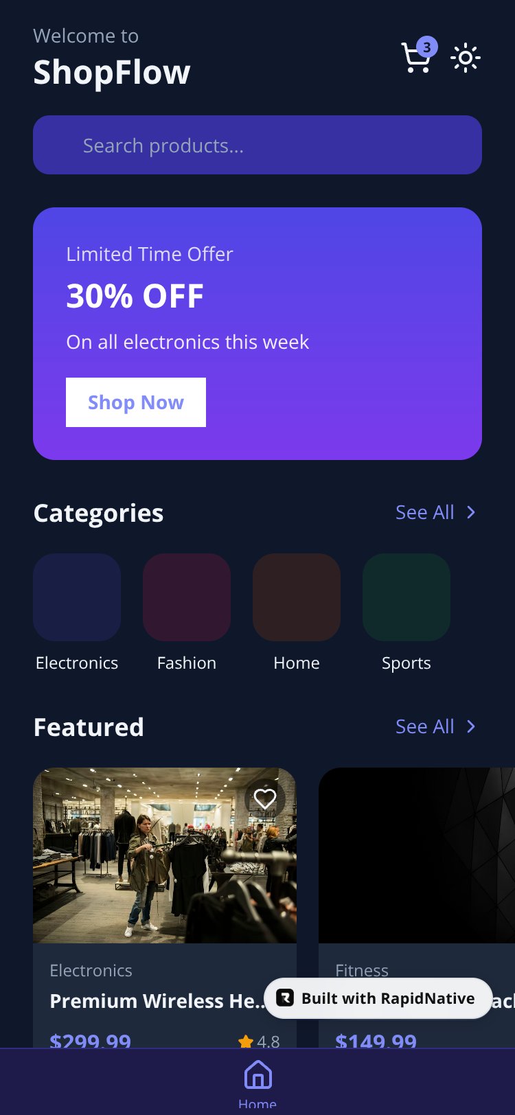 ShopFlow screen 1