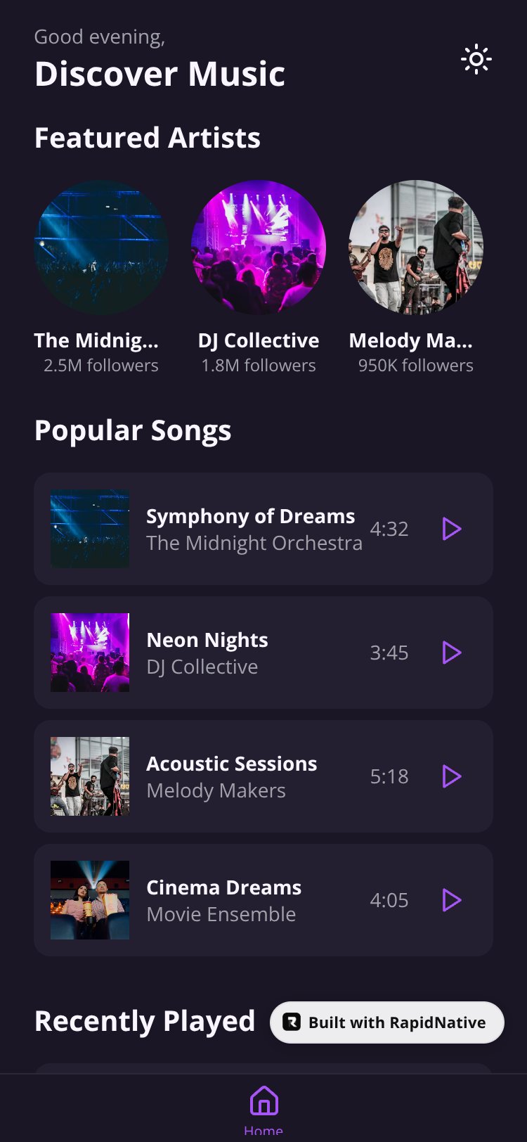 MusicScript screen 1