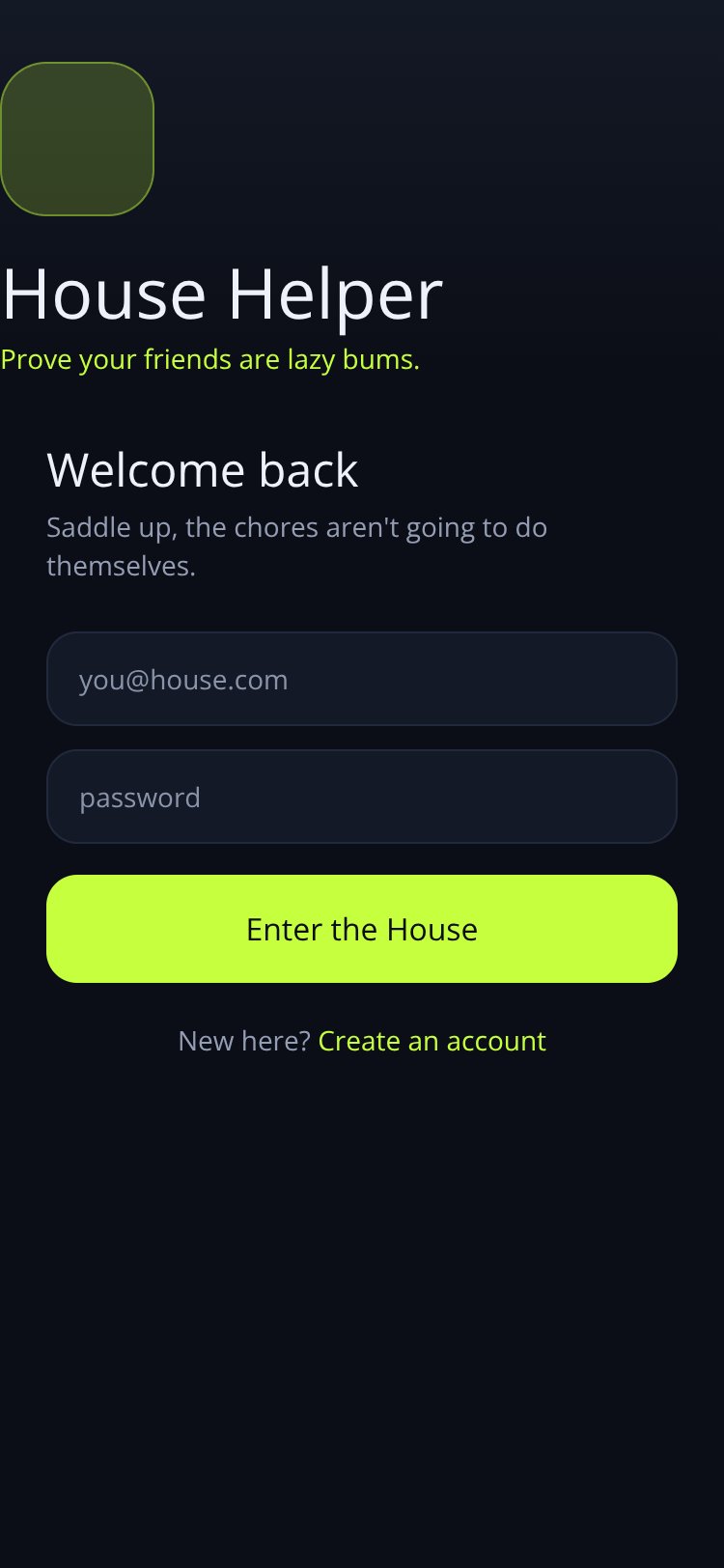 House Helper screen 1
