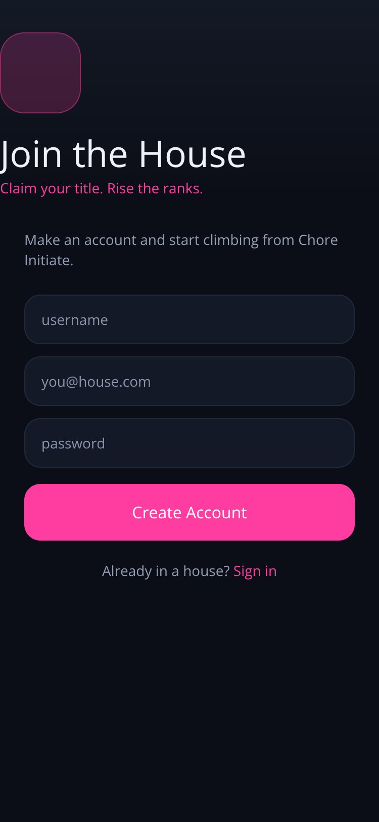 House Helper screen 2